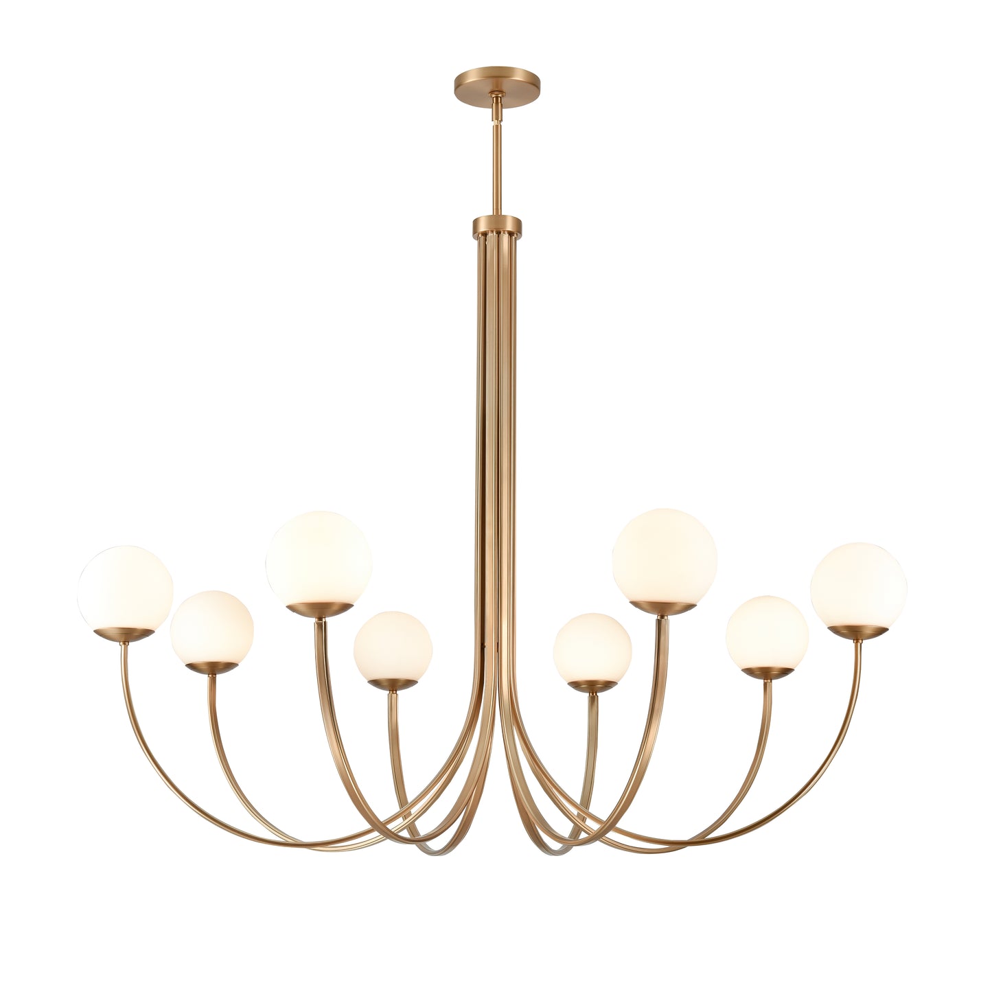 89679/8 - Caroline 54'' Wide 8-Light Chandelier - Brushed Gold