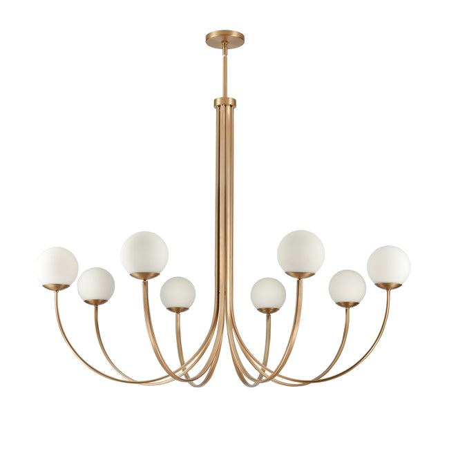 89679/8 - Caroline 54'' Wide 8-Light Chandelier - Brushed Gold