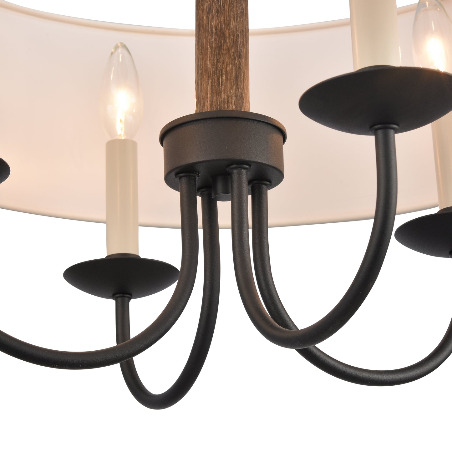 89704/4 - Neville 20'' Wide 4-Light Semi Flush Mount - Charcoal Black