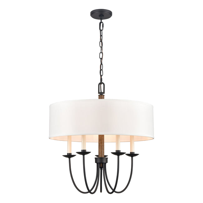 89706/5 - Neville 23'' Wide 5-Light Chandelier - Charcoal Black