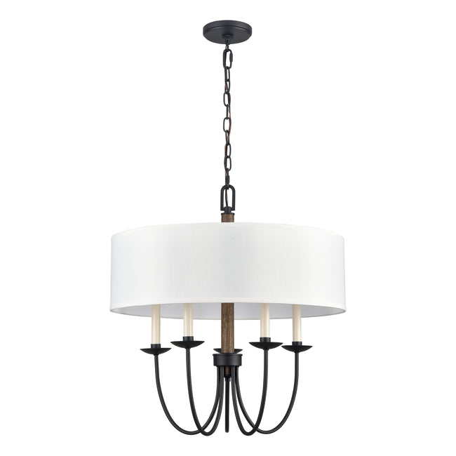 89706/5 - Neville 23'' Wide 5-Light Chandelier - Charcoal Black