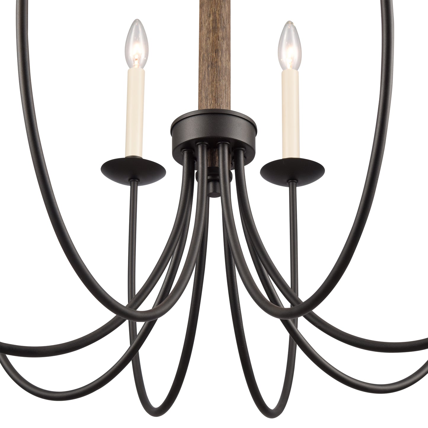 89708/8 - Neville 28'' Wide 8-Light Chandelier - Charcoal Black