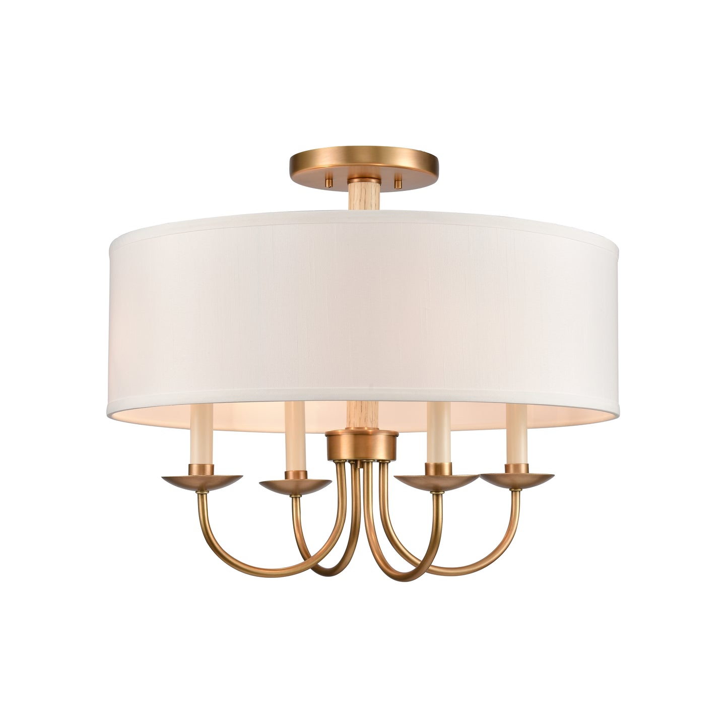 89714/4 - Neville 20'' Wide 4-Light Semi Flush Mount - Natural Brass