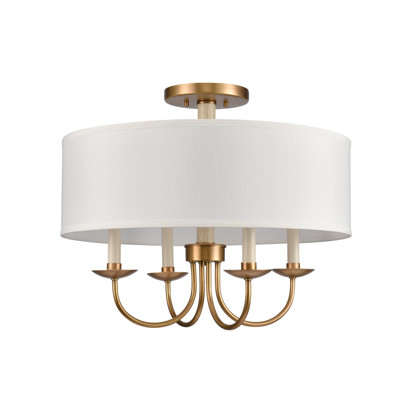 89714/4 - Neville 20'' Wide 4-Light Semi Flush Mount - Natural Brass