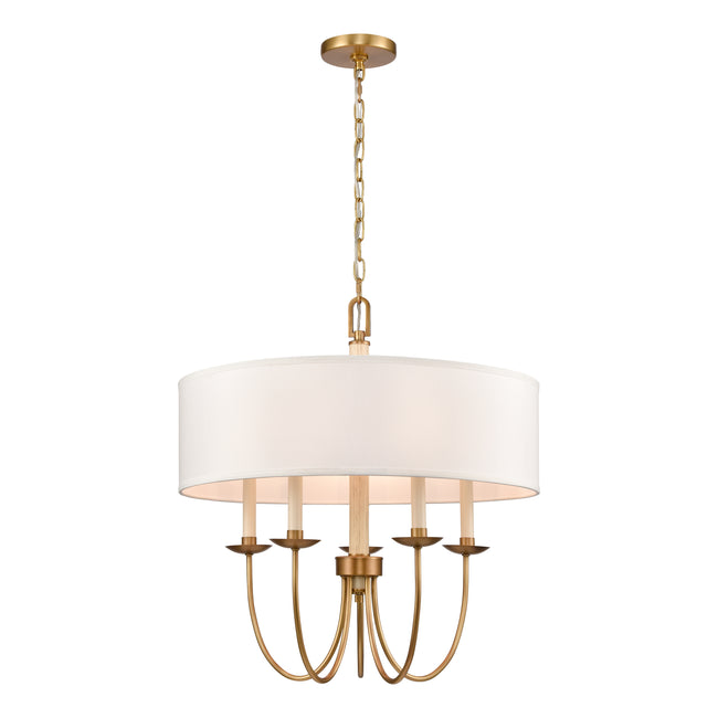 89716/5 - Neville 23'' Wide 5-Light Chandelier - Natural Brass