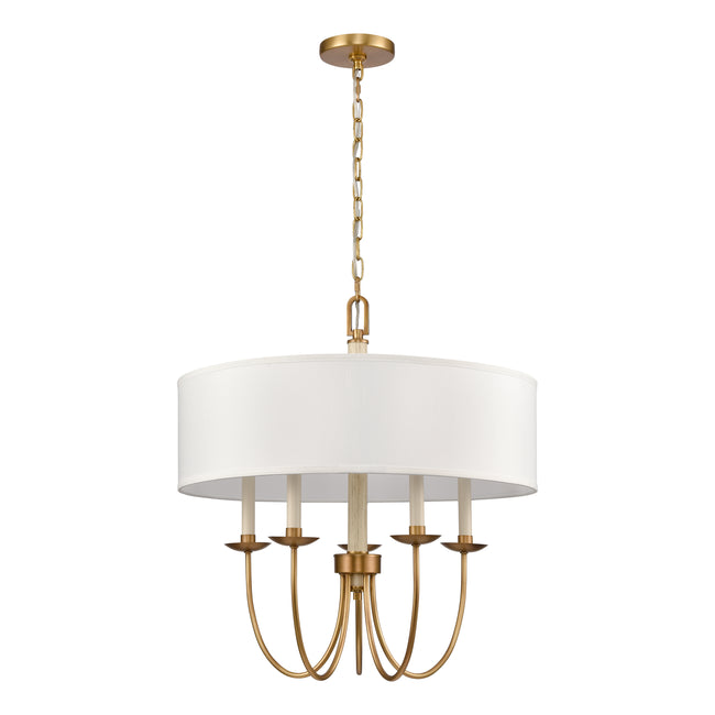 89716/5 - Neville 23'' Wide 5-Light Chandelier - Natural Brass