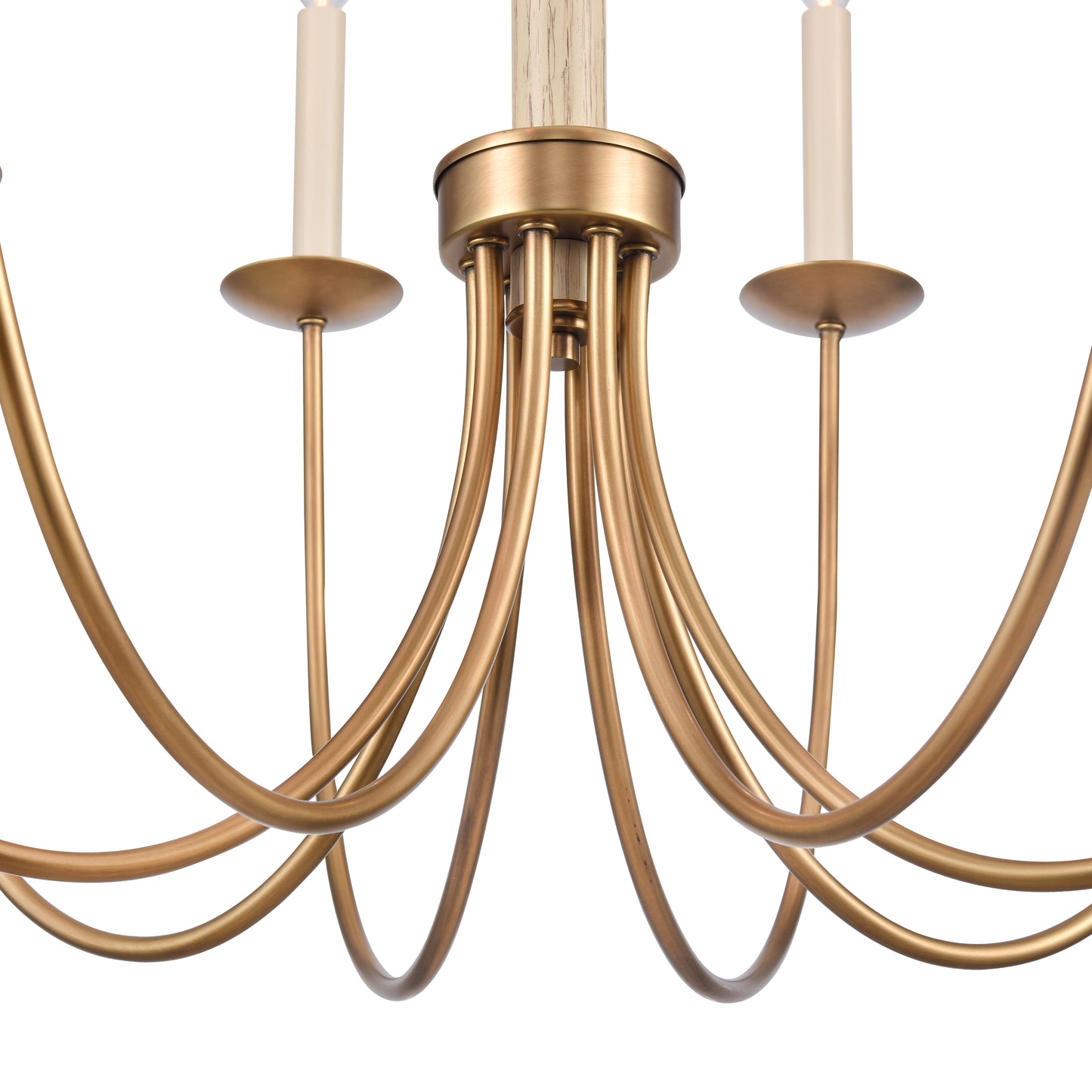 89718/8 - Neville 28'' Wide 8-Light Chandelier - Natural Brass