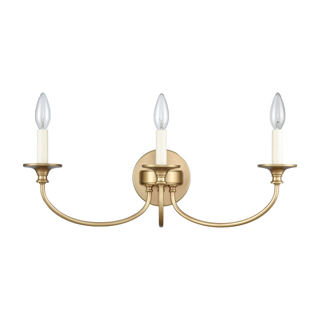 89722/3 - Cecil 22'' Wide 3-Light Vanity Light - Natural Brass