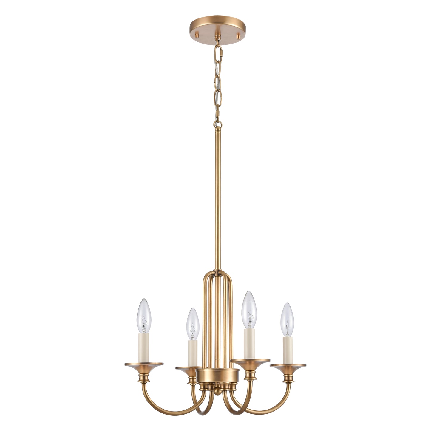 89723/4 - Cecil 16'' Wide 4-Light Semi Flush Mount - Natural Brass