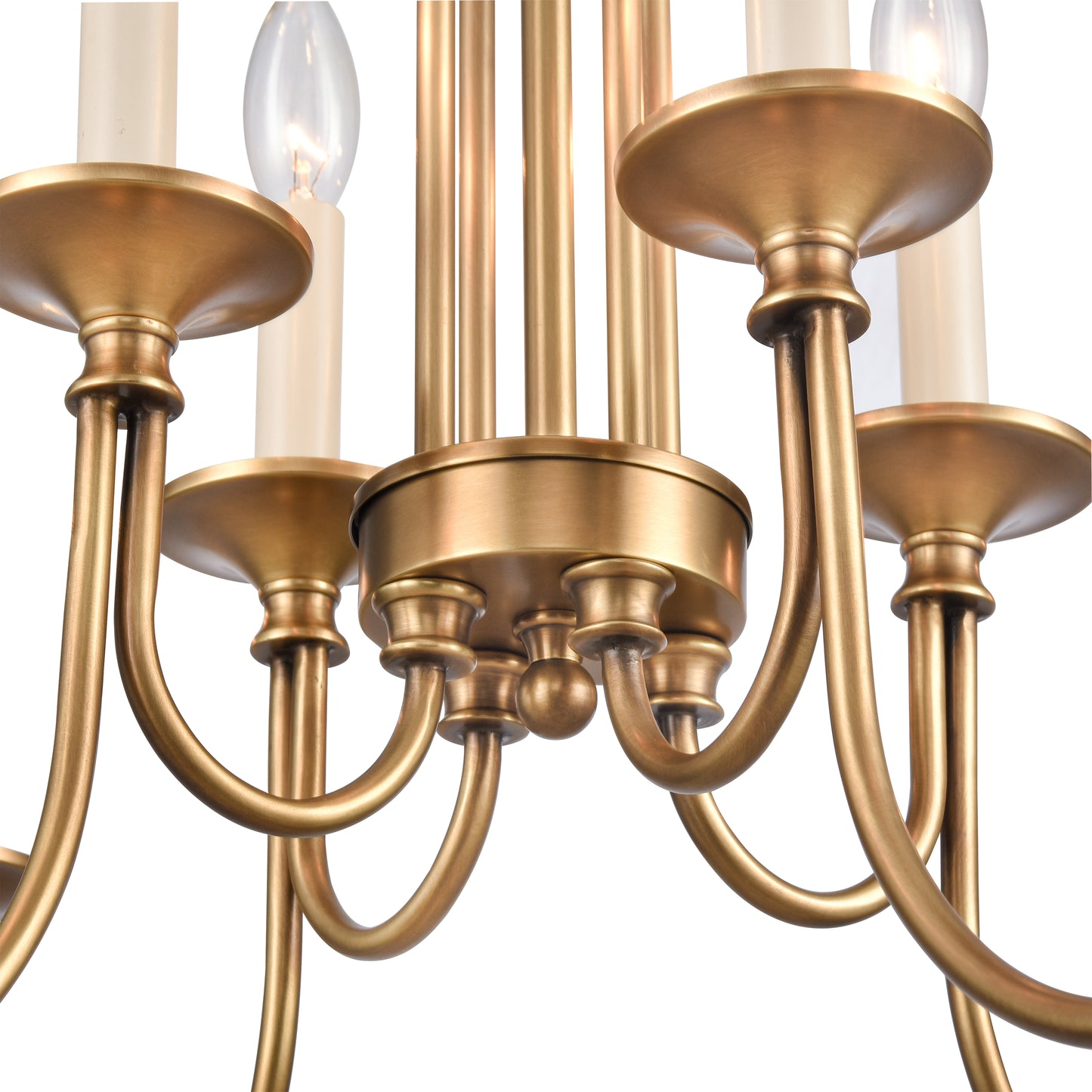 89726/8 - Cecil 28'' Wide 8-Light Chandelier - Natural Brass