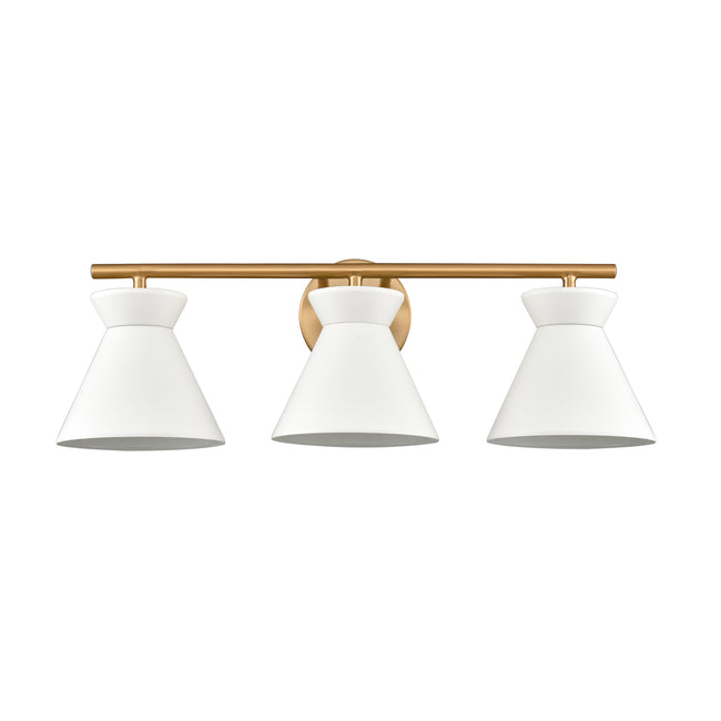 89812/3 - Forme 25'' Wide 3-Light Vanity Light - White with Brushed Gold