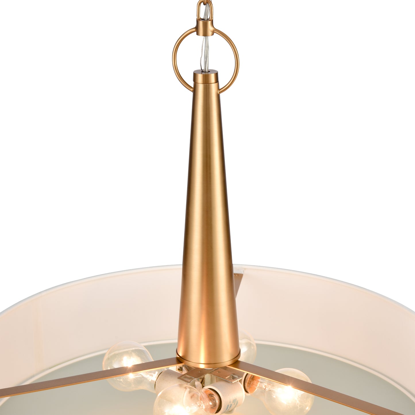 89845/4 - Leo 22'' Wide 4-Light Pendant - Brushed Gold