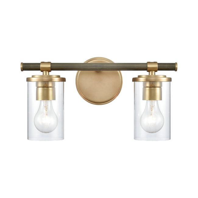 89861/2 - Burrow 15'' Wide 2-Light Vanity Light - Natural Brass