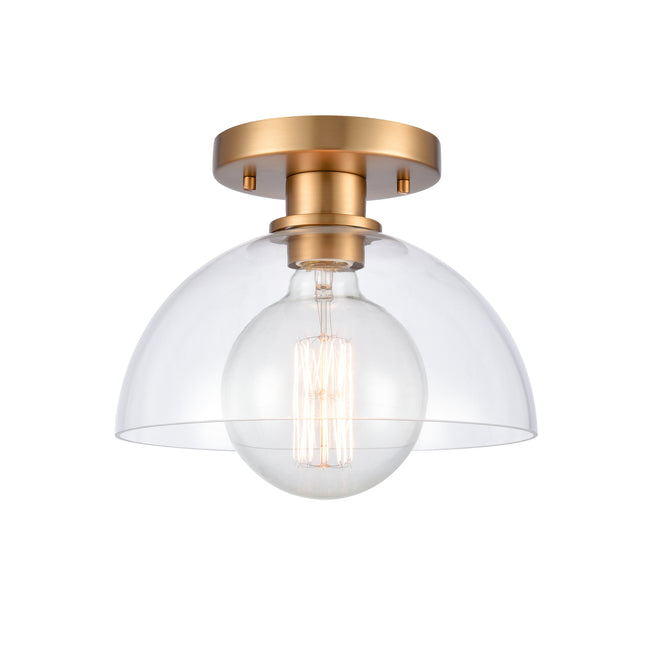 89914/1 - Julian 10'' Wide 1-Light Semi Flush Mount - Brushed Gold