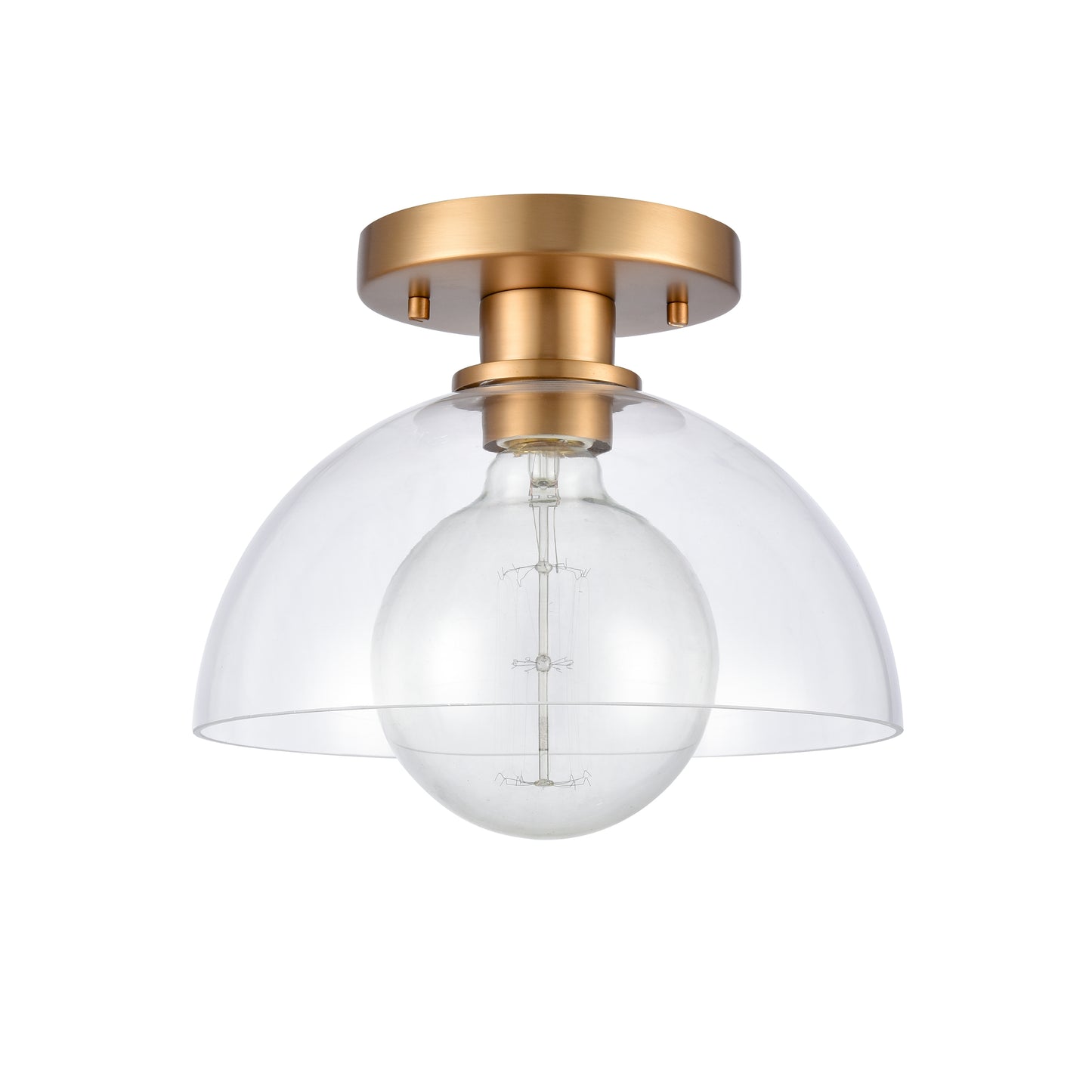 89914/1 - Julian 10'' Wide 1-Light Semi Flush Mount - Brushed Gold