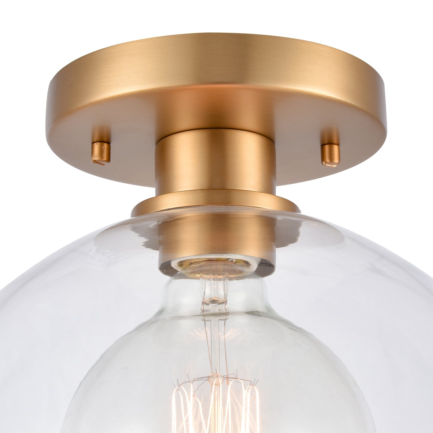 89914/1 - Julian 10'' Wide 1-Light Semi Flush Mount - Brushed Gold