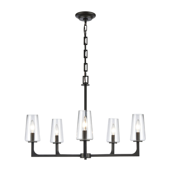 89965/5 - Fitzroy 28'' Wide 5-Light Chandelier - Matte Black