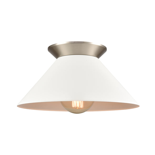 89993/1 - Cavendish 16'' Wide 1-Light Semi Flush Mount - Brushed Nickel