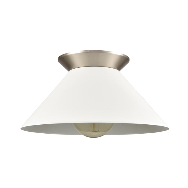 89993/1 - Cavendish 16'' Wide 1-Light Semi Flush Mount - Brushed Nickel