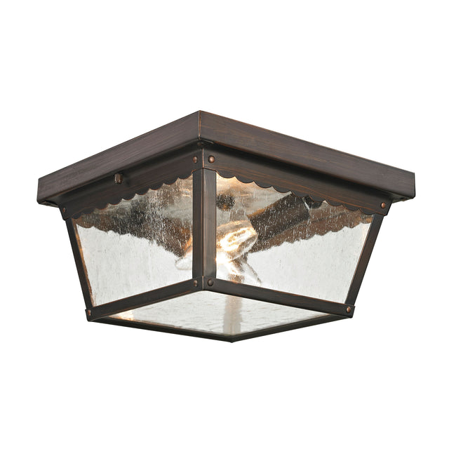 9002EF/70 - Springfield 10'' Wide 2-Light Outdoor Flush Mount - Hazelnut Bronze