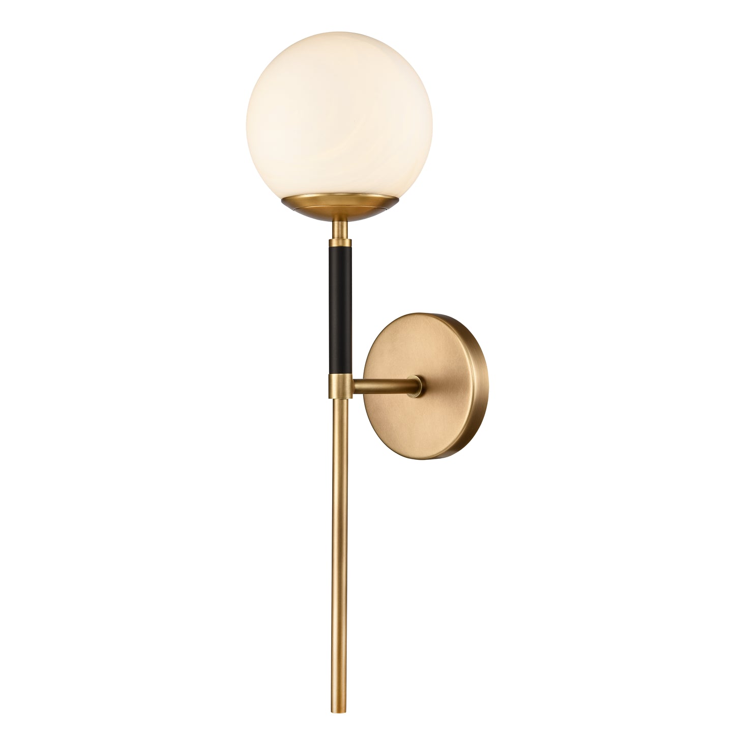 90060/1 - Gillian 21.5'' High 1-Light Sconce - Natural Brass with Matte Black