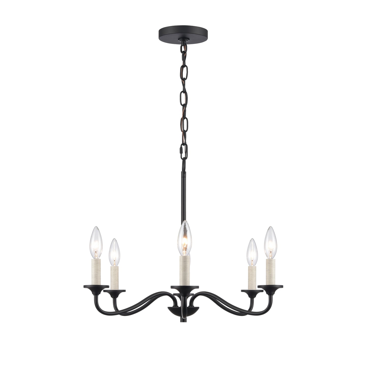 90210/6 - Ellisville 30'' Wide 6-Light Chandelier - Matte Black