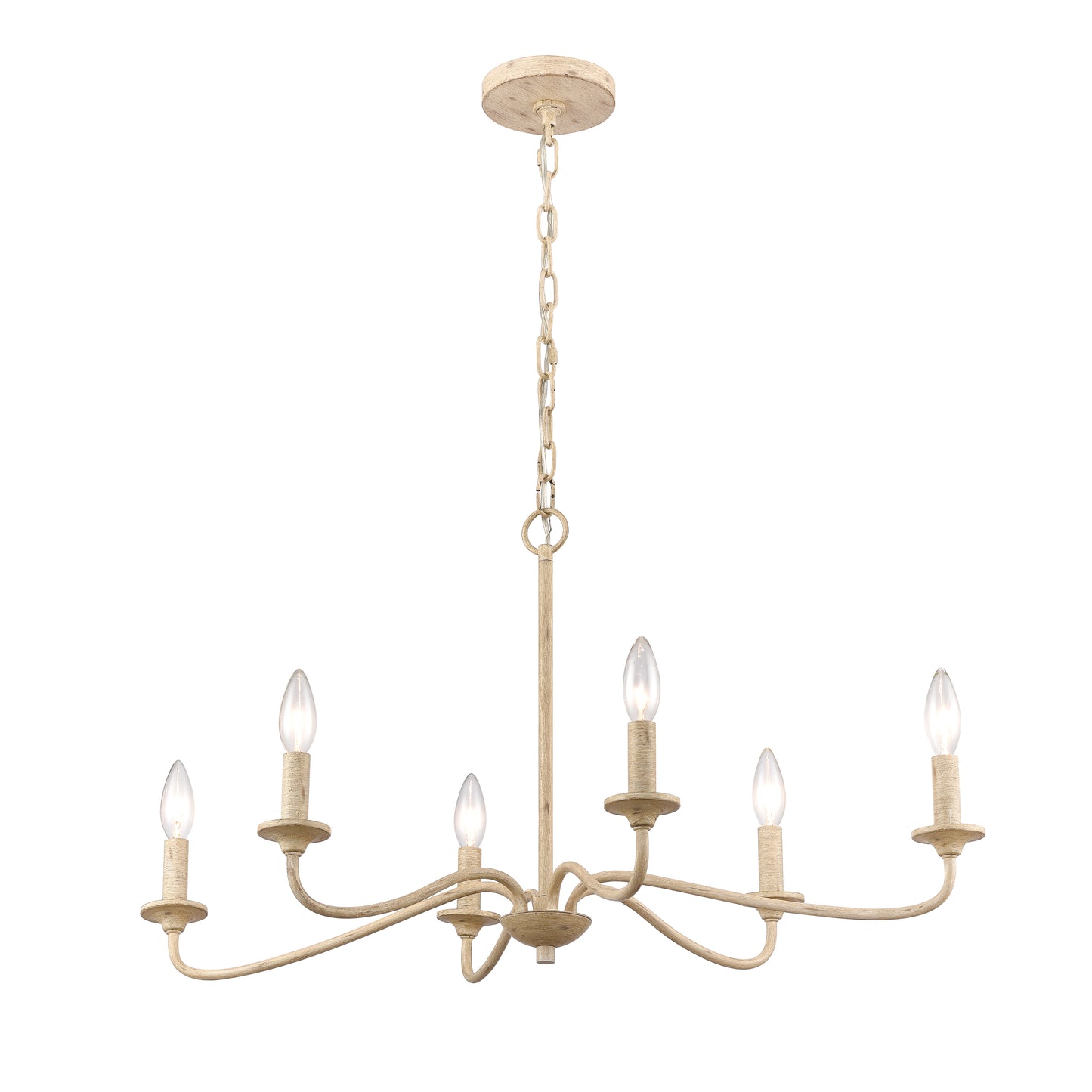 90220/6 - Ellisville 30'' Wide 6-Light Chandelier - Antique Cream