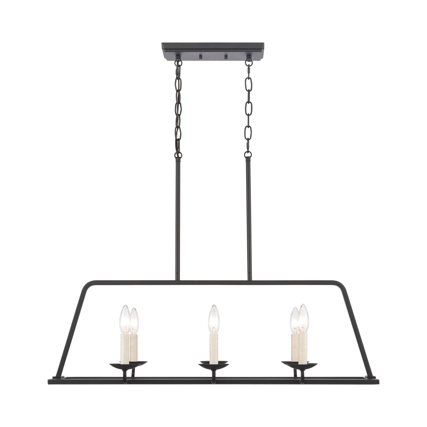 90251/6 - Ellisville 34'' Wide 6-Light Chandelier - Matte Black