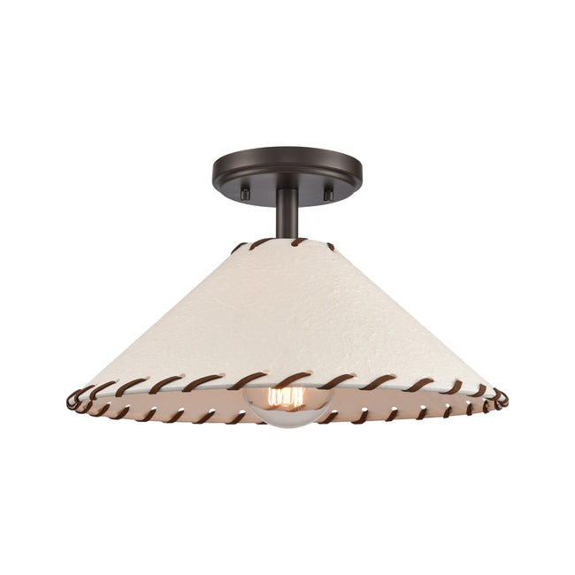 90270/1 - Marion 14'' Wide 1-Light Semi Flush Mount - Oil Rubbed Bronze