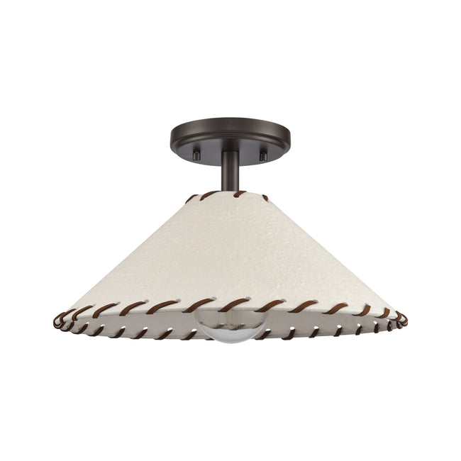 90270/1 - Marion 14'' Wide 1-Light Semi Flush Mount - Oil Rubbed Bronze