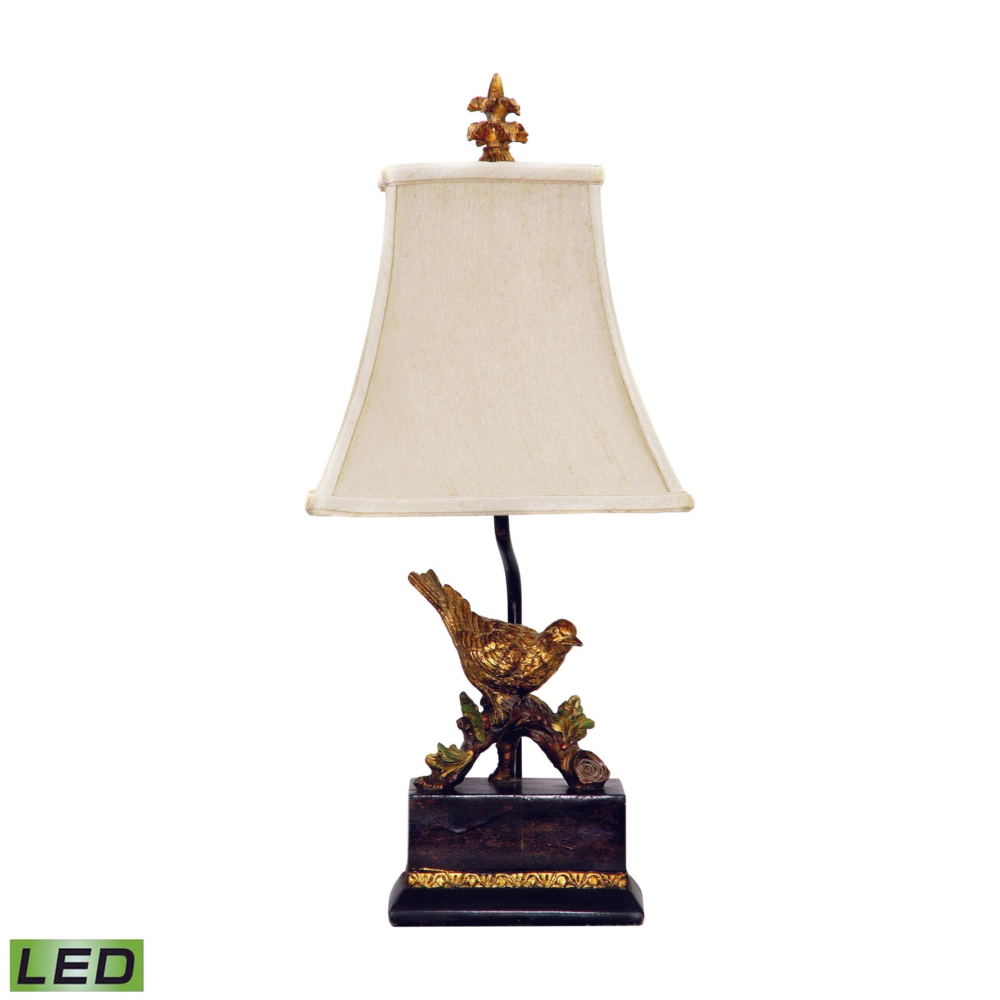 91-171-LED - Perching Robin 21'' High 1-Light Table Lamp - Antique Black - Includes LED Bulb