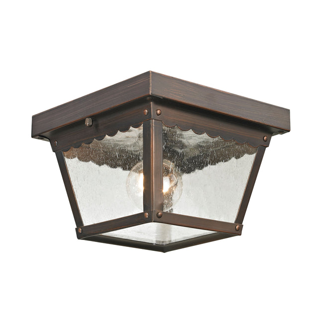 9102EF/70 - Springfield 8'' Wide 1-Light Outdoor Flush Mount - Hazelnut Bronze