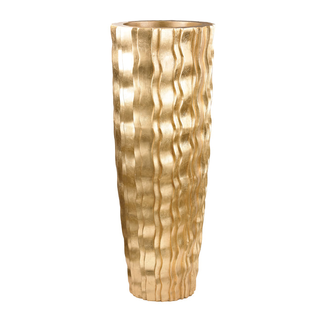 9166-032 - Wave Vase - Large Gold