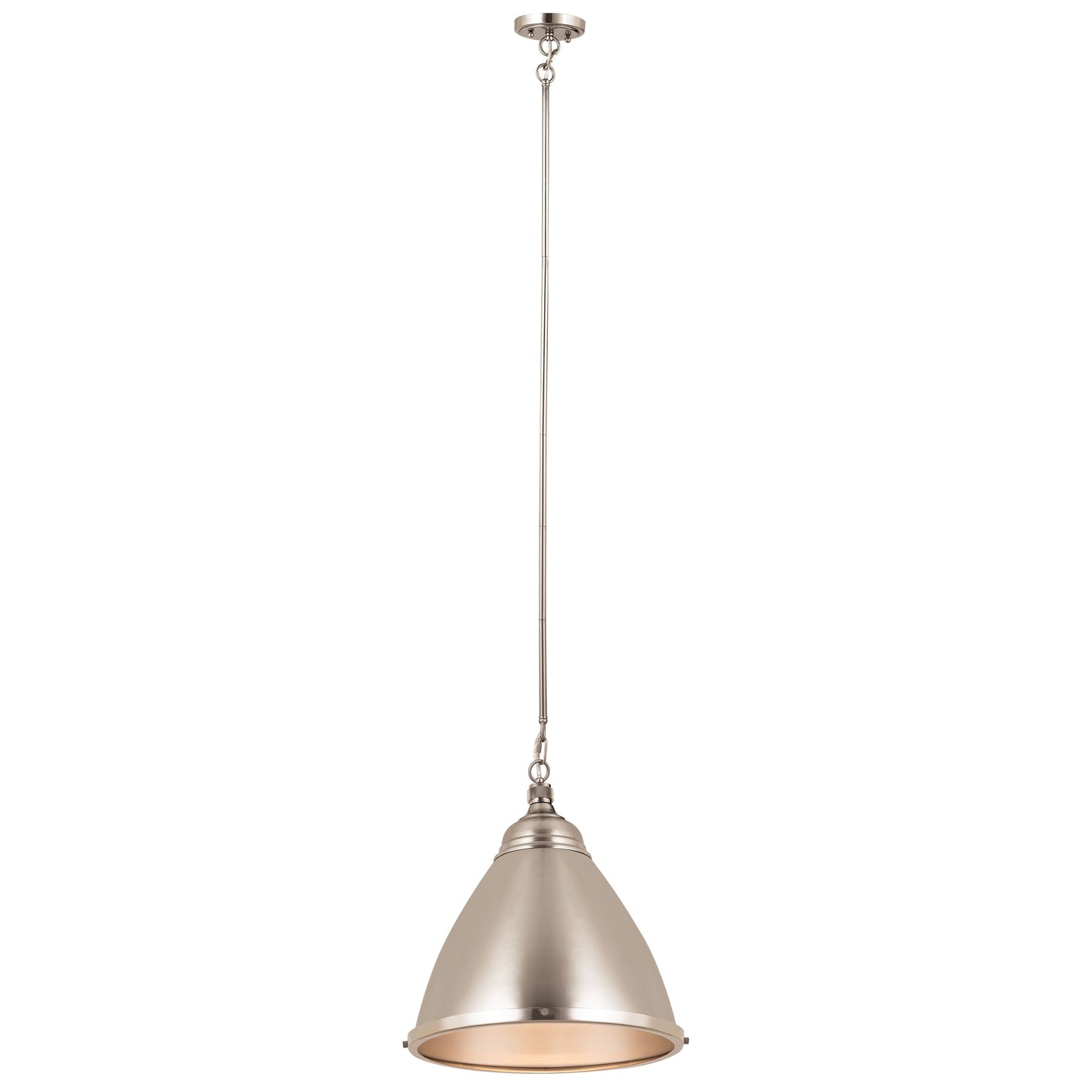 96043/1 - Katelyn 15'' Wide 1-Light Pendant - Brushed Steel