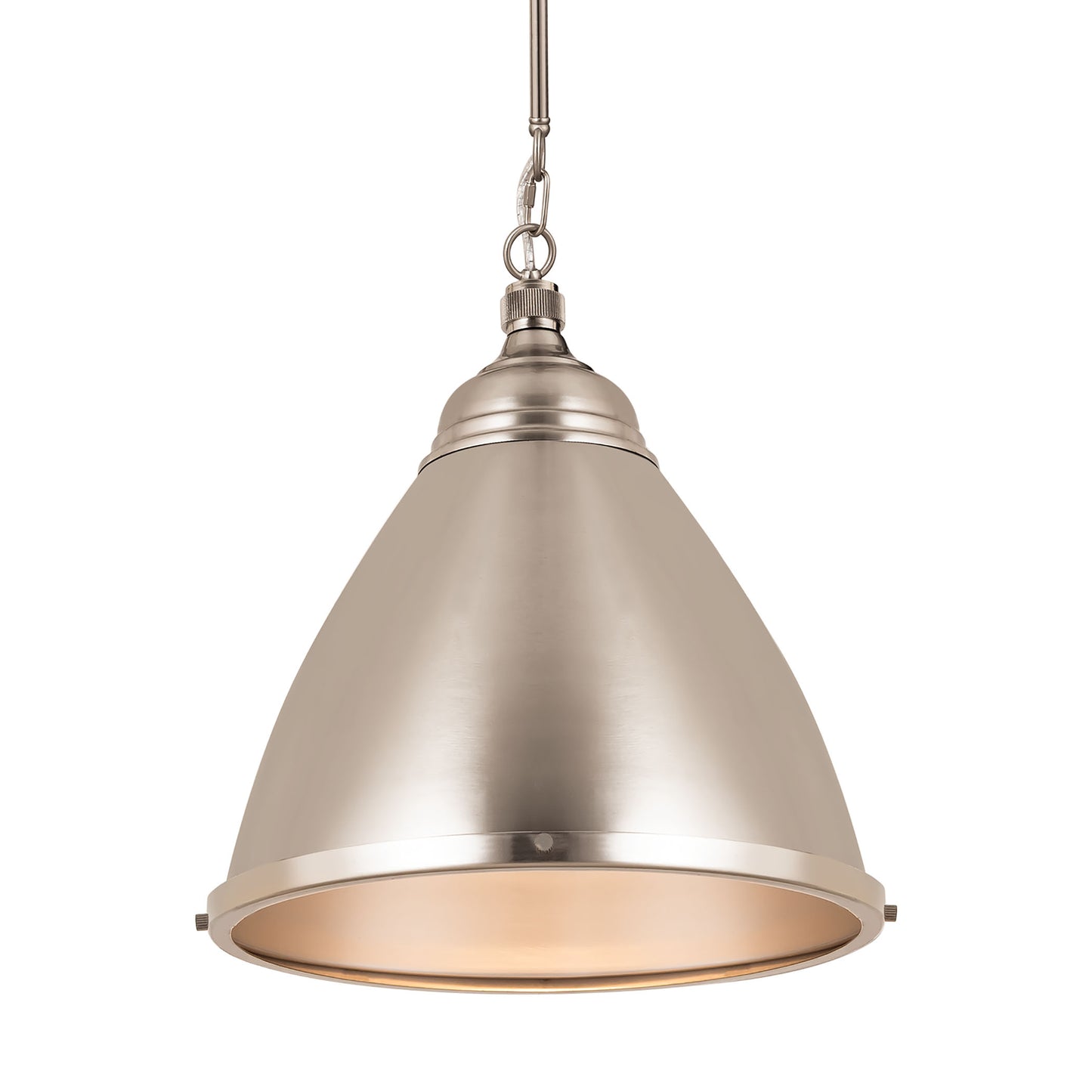 96043/1 - Katelyn 15'' Wide 1-Light Pendant - Brushed Steel