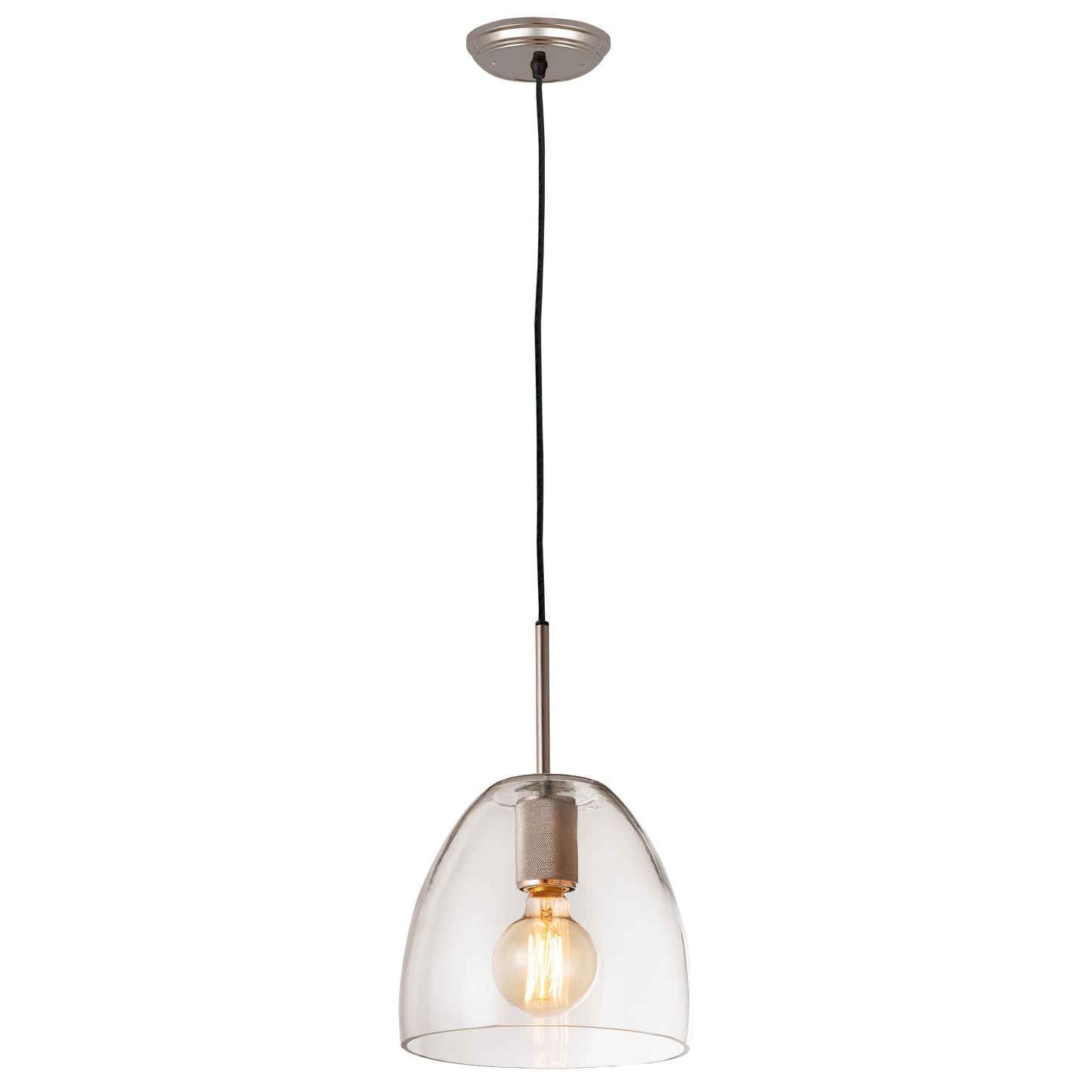 96113/1 - Netta 10'' Wide 1-Light Mini Pendant - Satin Nickel