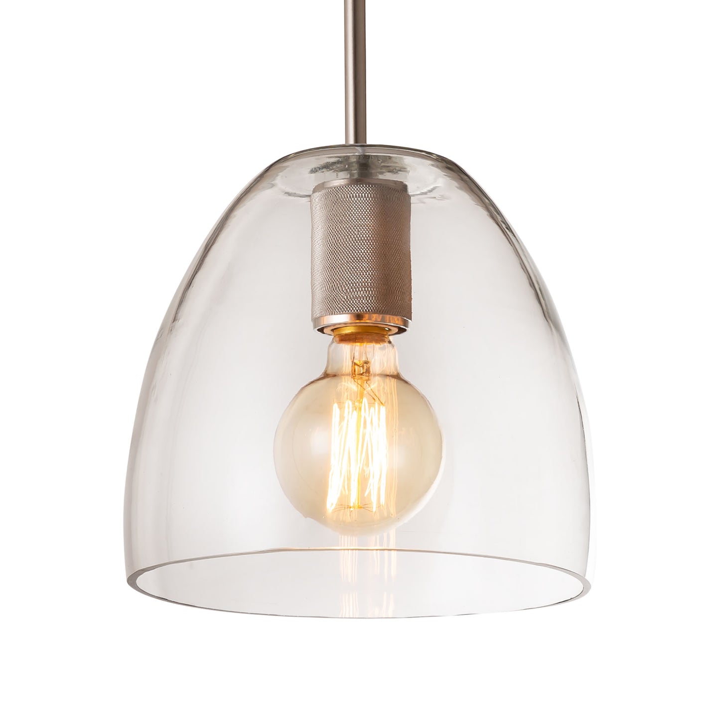 96113/1 - Netta 10'' Wide 1-Light Mini Pendant - Satin Nickel