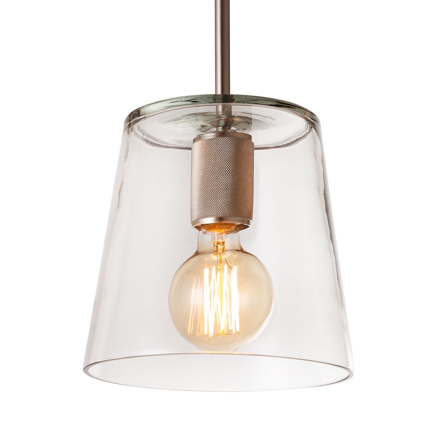 96114/1 - Netta 8'' Wide 1-Light Mini Pendant - Satin Nickel