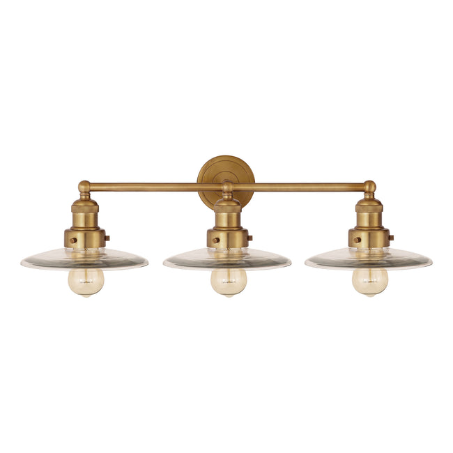 96132/3 - English Pub 28'' Wide 3-Light Vanity Light - Satin Brass