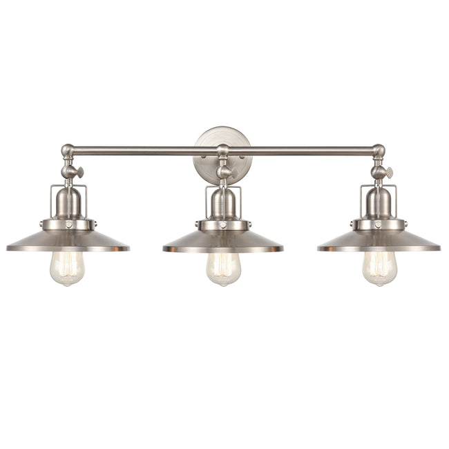 96142/3 - English Pub 28'' Wide 3-Light Vanity Light - Satin Nickel