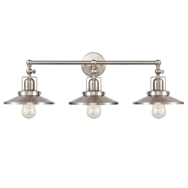 96142/3 - English Pub 28'' Wide 3-Light Vanity Light - Satin Nickel