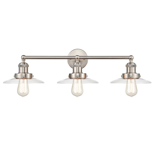 96152/3 - English Pub 28'' Wide 3-Light Vanity Light - Satin Nickel