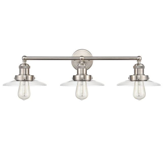 96152/3 - English Pub 28'' Wide 3-Light Vanity Light - Satin Nickel