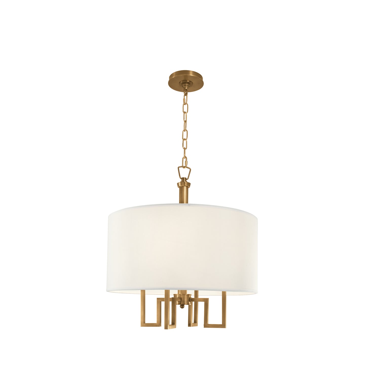 9677-AG-WS - Maya 4 Arm Chandelier - Aged Brass