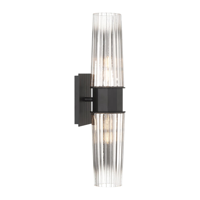 9759-MB-CLGR - Icycle Double Wall Sconce - Matte Black