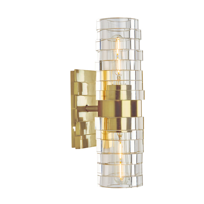 9765-SB-IC - Murano 2-Light Vanity Sconce - Satin Brass