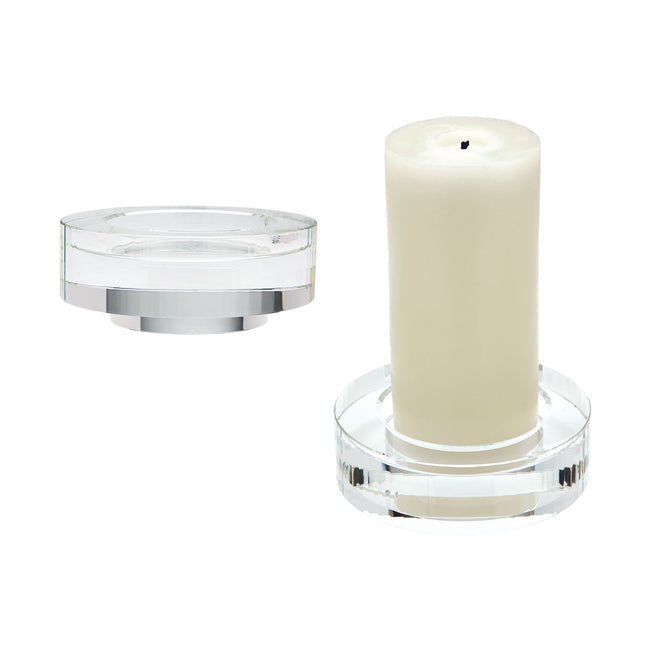 980009/S2 - Fluted Crystal Candleholders (Set of 2)