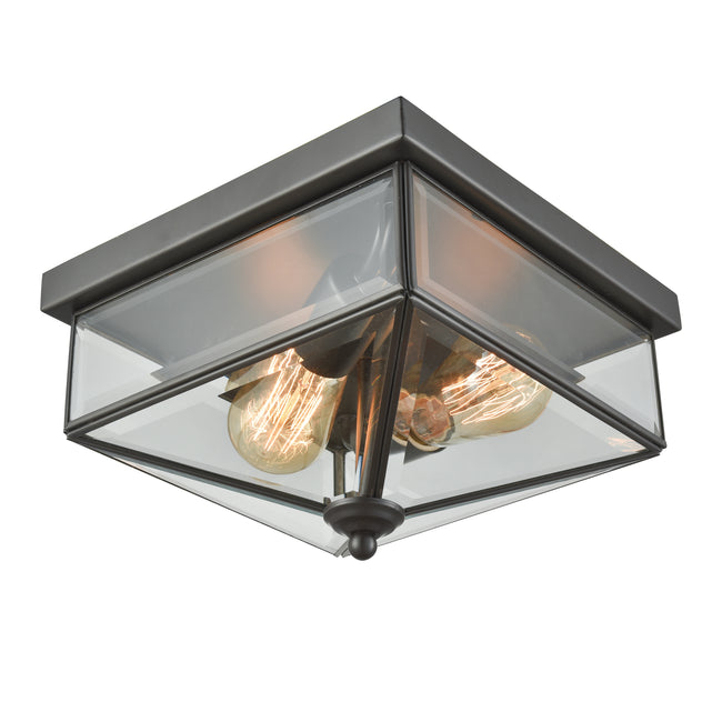 CE9202310 - Lankford 10'' Wide 2-Light Outdoor Flush Mount - Oil Rubbed Bronze