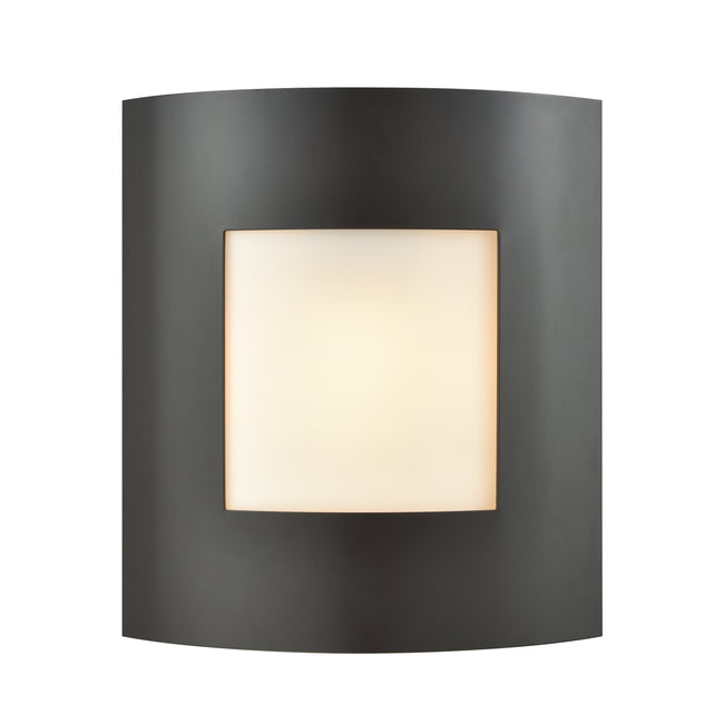 89183/1 - Crested Butte 9" Wide 1-Light Outdoor Sconce in Vintage Brass with Clear Glas