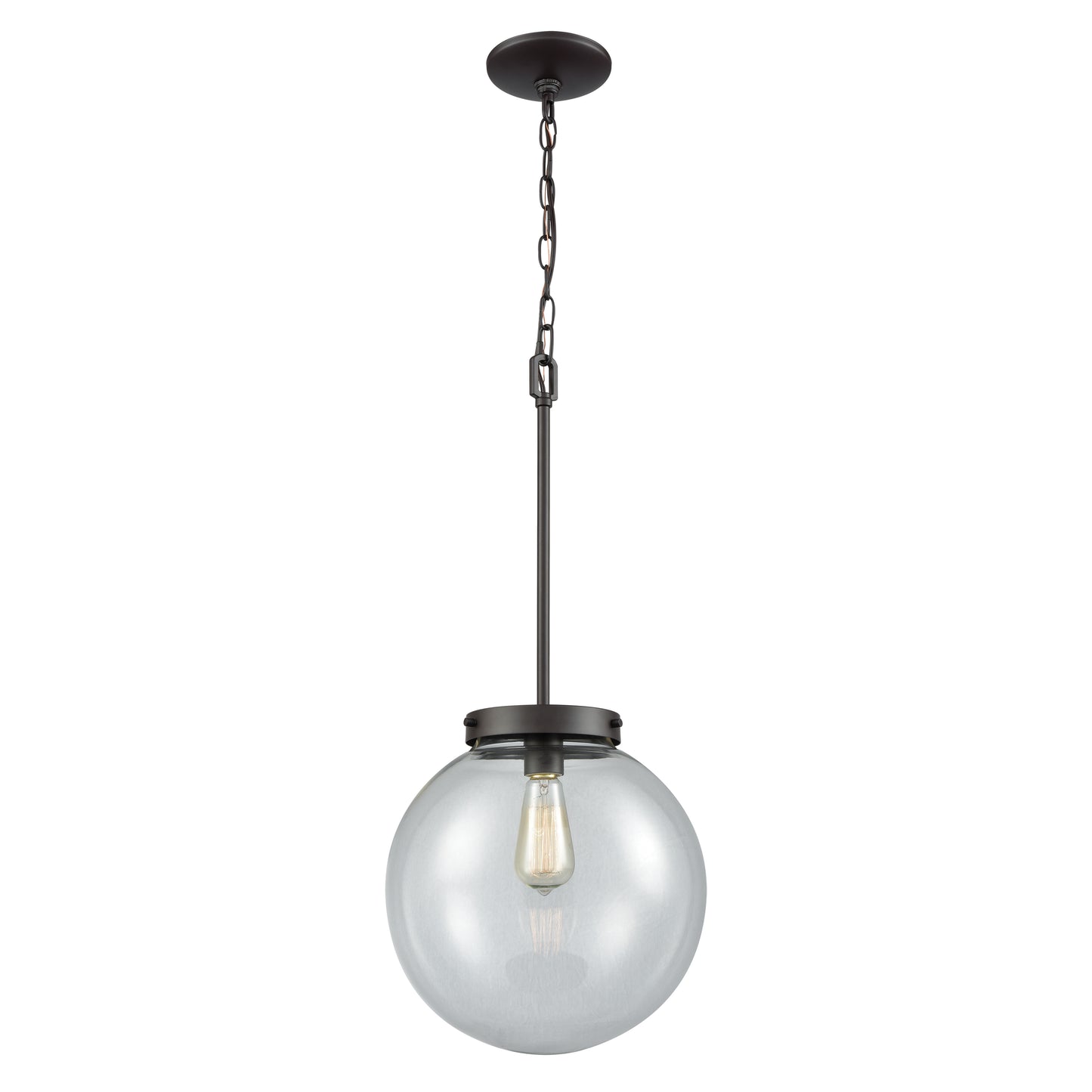 CN129041 - Beckett 12'' Wide 1-Light Mini Pendant - Oil Rubbed Bronze with Clear Glass